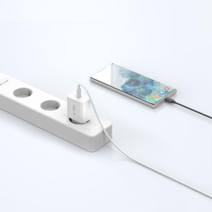Bild 6, Tech-Protect Tech-Protect 20W PD USB-C Väggladdare Vit