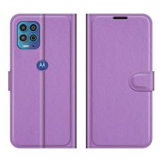  Motorola Moto G100 - Litchi L&auml;der Fodral - Lila