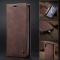 CASEME iPhone XR - CASEME Retro Plånboksfodral - Mörk Brun