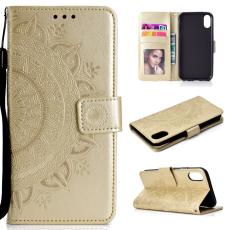  iPhone XR - Mandala Pl&aring;nboksfodral - Guld