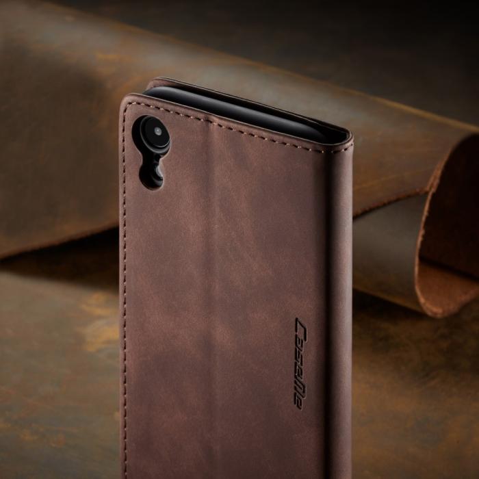 Bild 4, CASEME iPhone XR - CASEME Retro Plånboksfodral - Mörk Brun