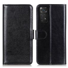  Xiaomi Redmi Note 11 4G Fodral Crazy Horse L&auml;der Svart