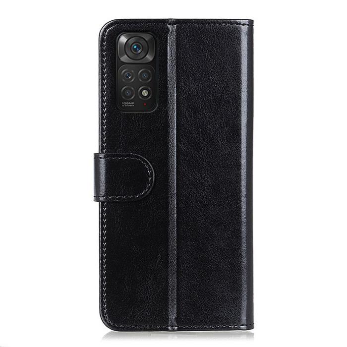 Bild 3,  Xiaomi Redmi Note 11 4G Fodral Crazy Horse Läder Svart