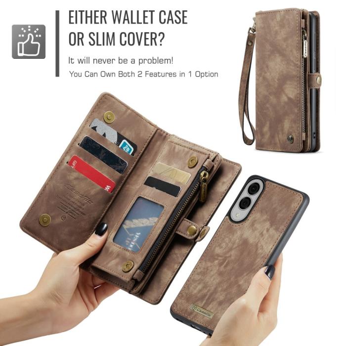 Bild 6, CASEME CASEME Samsung Galaxy S25 Edge Fodral Multifuntionell Brun