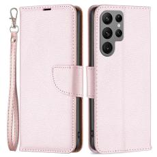  Samsung Galaxy S24 Ultra Fodral Litchi Shark Ros&eacute;guld