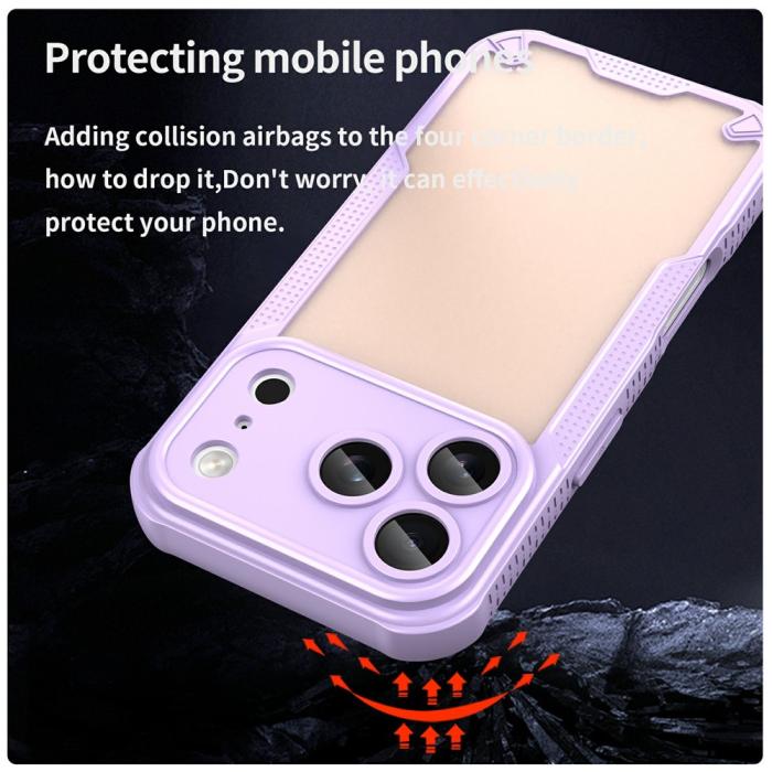 Bild 3,  iPhone 18 Pro / 17 Pro Skal Hybrid Frostat Transparent Lila