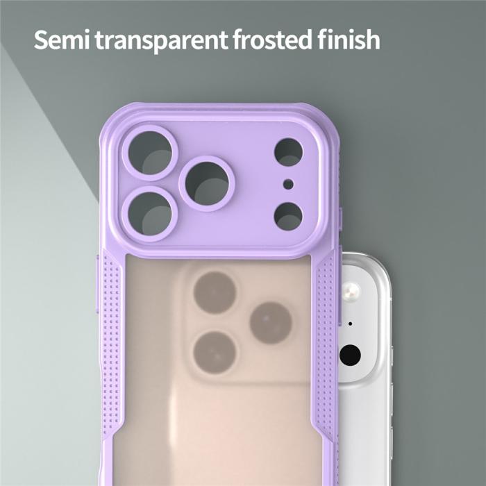 Bild 4,  iPhone 18 Pro / 17 Pro Skal Hybrid Frostat Transparent Lila