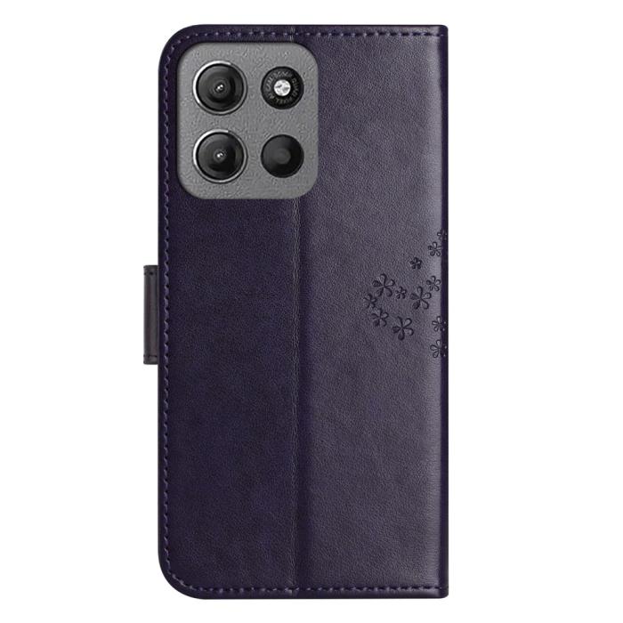 Bild 5,  Motorola Moto G86 Power/G86 5G Fodral Träd Tryck Mörk Lila