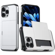  iPhone 16 Pro Max Skal Hybrid Kortfack Silver