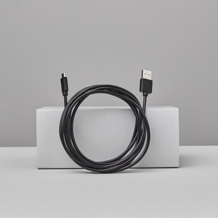Bild 4, Smartline Smartline 2m Micro USB Laddningskabel Svart