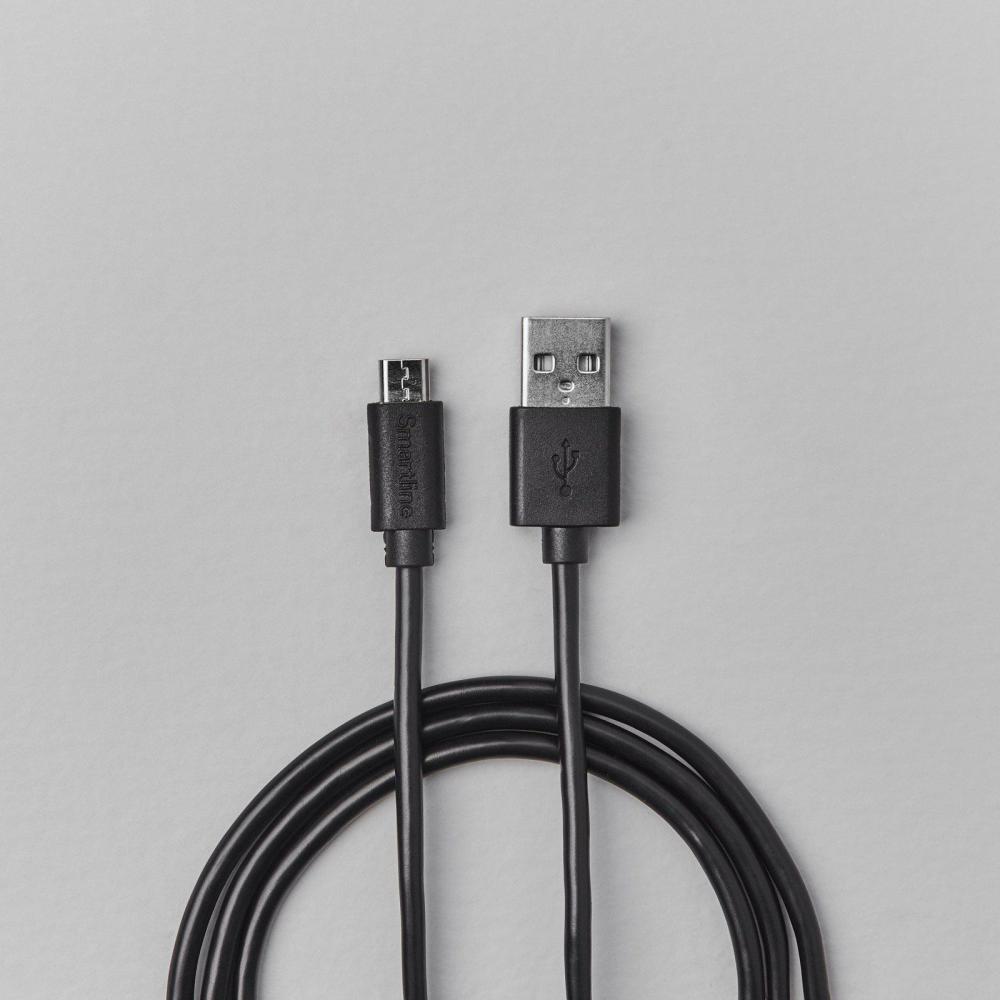 Smartline Smartline 2m Micro USB Laddningskabel Svart