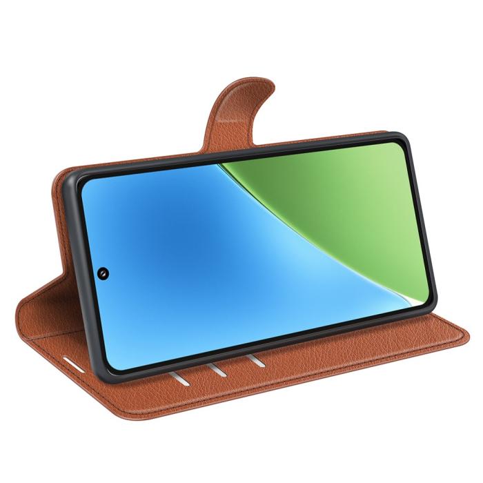 Bild 3,  Xiaomi 15 Fodral Litchi Läder Brun