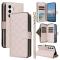  Samsung Galaxy S25 Fodral Rhombus Läder Beige