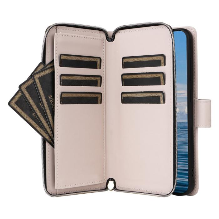 Bild 3,  Samsung Galaxy S25 Fodral Rhombus Läder Beige