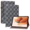  Samsung Galaxy Tab S7 Plus / Tab S8 Plus Fodral Vävd Textur Svart