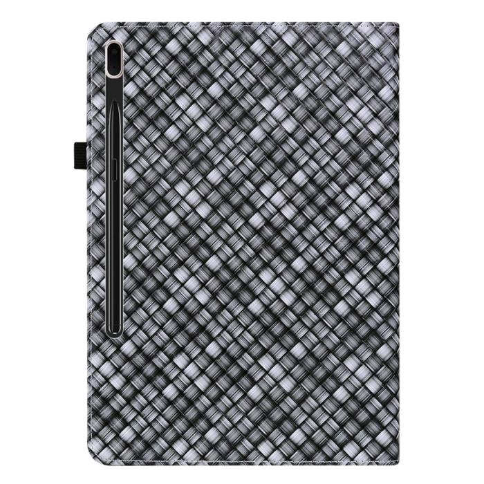 Bild 3,  Samsung Galaxy Tab S7 Plus / Tab S8 Plus Fodral Vävd Textur Svart