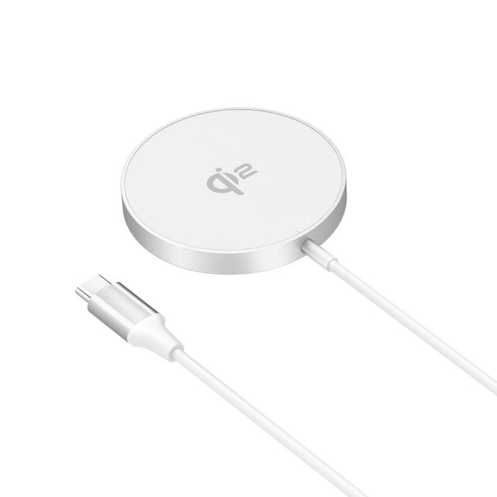 Bild 5, Gear Gear Trådlös Laddare Qi2 Snabbladdning 15W Silver/Aluminium