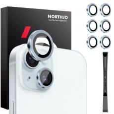 NORTHJO NORTHJO iPhone 15/15 Plus/14/14 Plus Linsskydd 3-PACK Bl&aring;