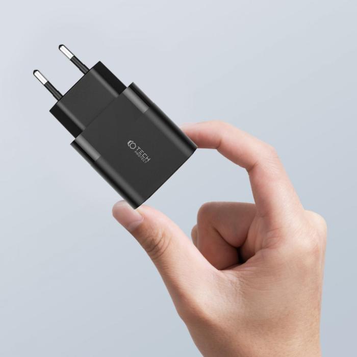 Bild 6, Tech-Protect Tech-Protect 30W PD QC USB-C / USB-A Väggladdare Svart