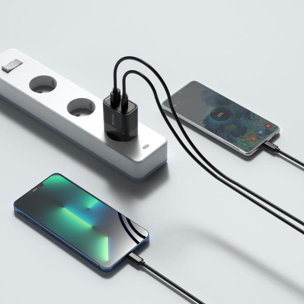 Tech-Protect Tech-Protect 30W PD QC USB-C / USB-A Väggladdare Svart