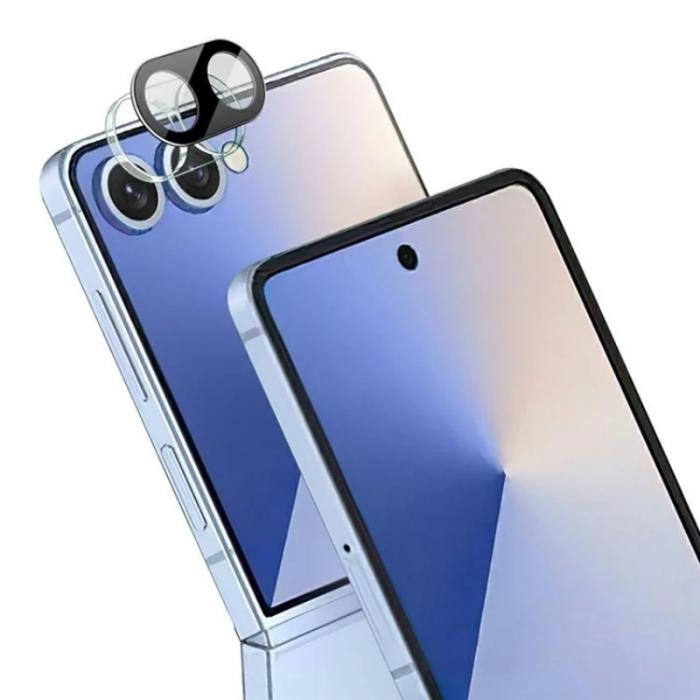 Bild 2, WANLONFENG WANLONFENG Galaxy Z Flip 7 Linsskydd Härdat Glas Svart
