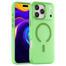  iPhone 17 Pro Max/18 Pro Max Skal MagSafe Hybrid Gr&ouml;n