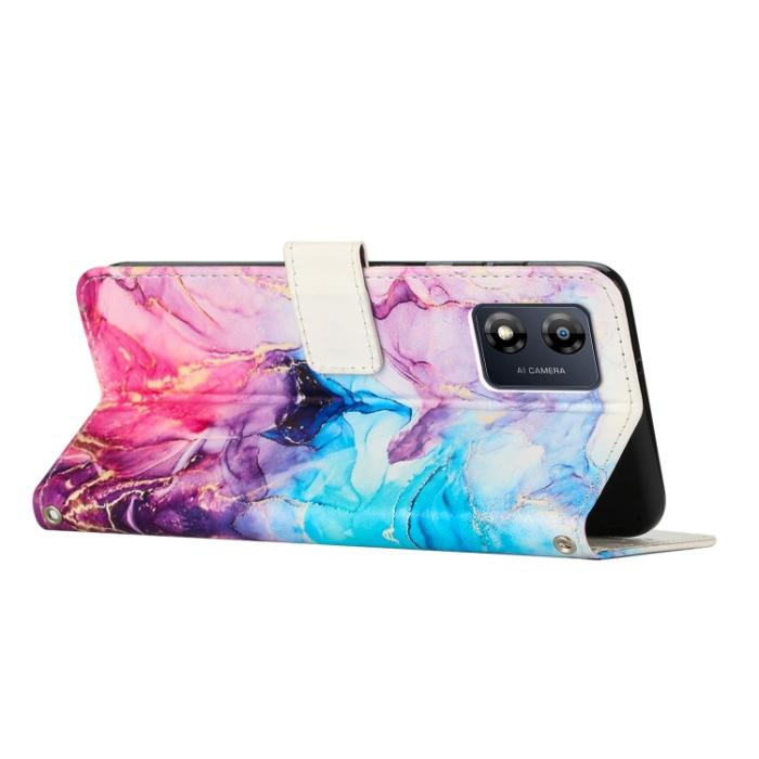 Bild 3,  Motorola Moto E13 Fodral Marmor Rosa/Lila