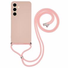  Samsung Galaxy S25 Skal TPU Med Mobilsn&ouml;re Rosa