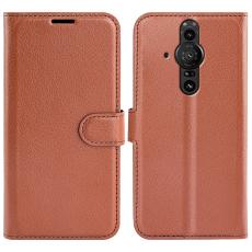  Sony Xperia Pro-I Fodral Litchi Textur Brun