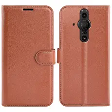  Sony Xperia Pro-I Fodral Litchi Textur Brun