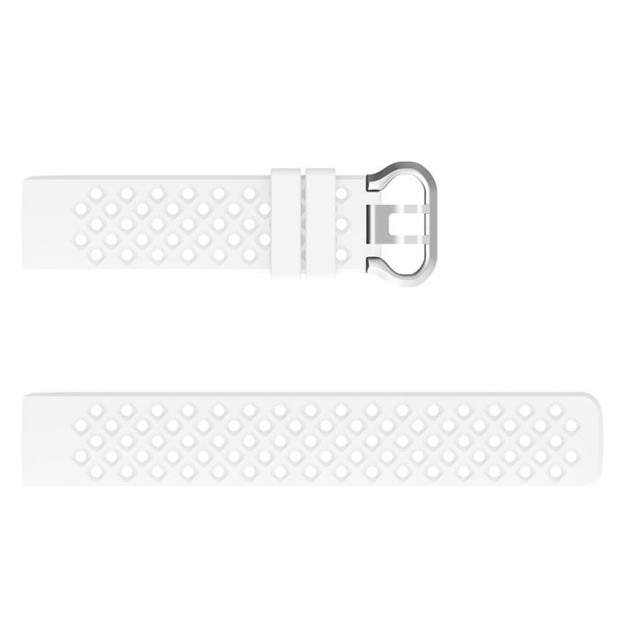 Bild 3,  Silikon Armband Ihåligt Fitbit Charge 3 / 4 Vit