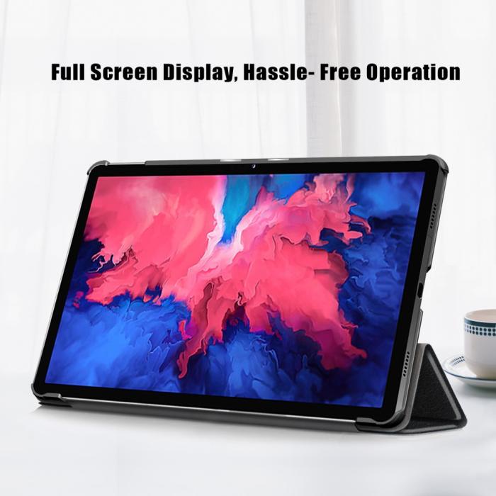Bild 5,  Lenovo Tab P11 / P11 Plus - Tri-Fold Läder Fodral - Svart