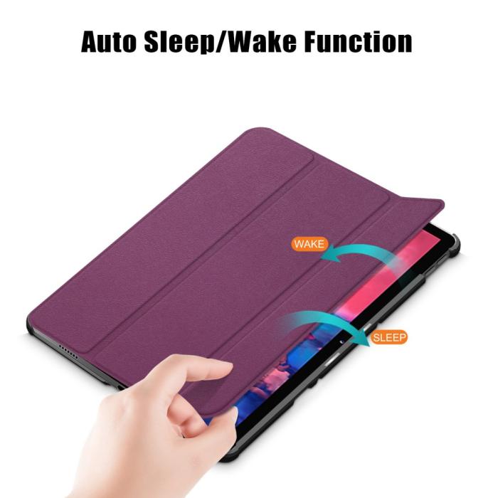 Bild 3,  Lenovo Tab P11 / P11 Plus - Tri-Fold Läder Fodral - Lila