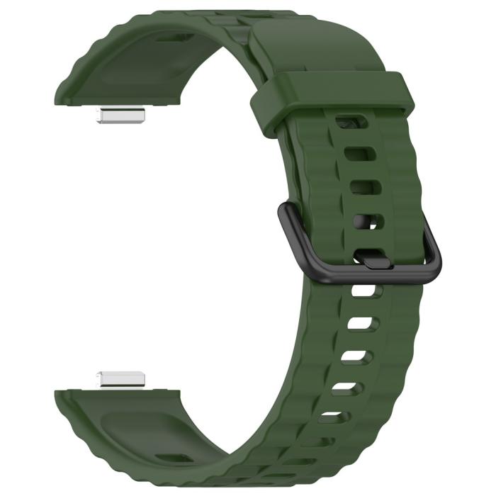 Bild 2,  Huawei Watch Fit 4 Pro / 4 / 3 Armband Silikon Militär Grön
