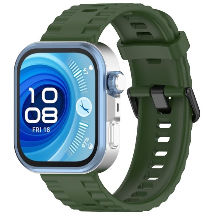 Bild 4,  Huawei Watch Fit 4 Pro / 4 / 3 Armband Silikon Militär Grön