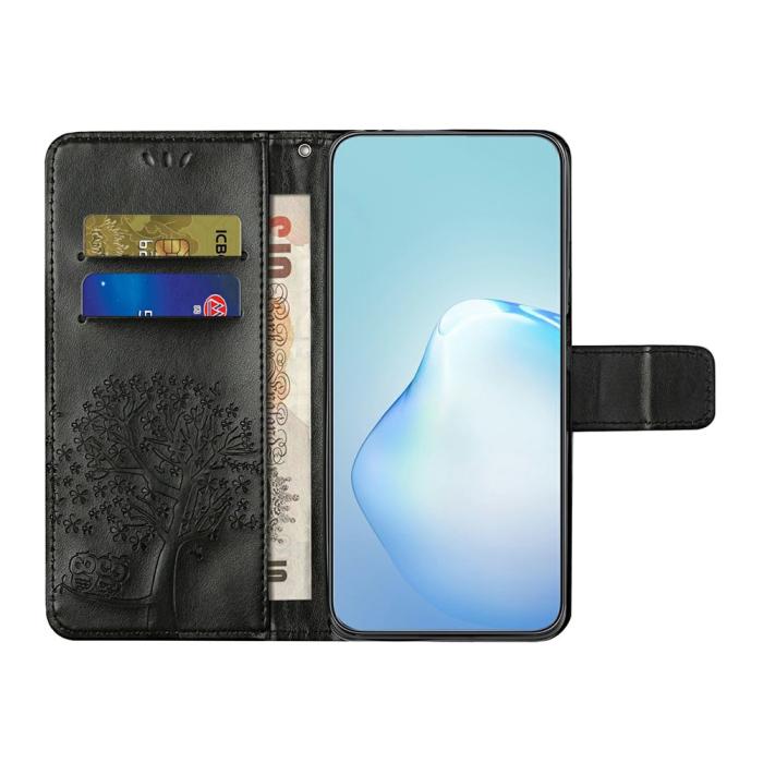Bild 2,  Motorola Moto G86 Power/G86 5G Fodral Träd Tryck Svart