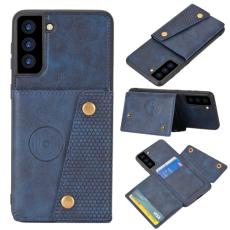  Samsung Galaxy S22 Skal Med Kortfack Och Magnet Bl&aring;
