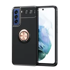  Samsung Galaxy S21 FE Skal Ring Svart/Ros&eacute;guld