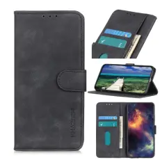 KHAZNEH KHAZNEH Xiaomi 12 Pro Fodral Retro L&auml;der Svart