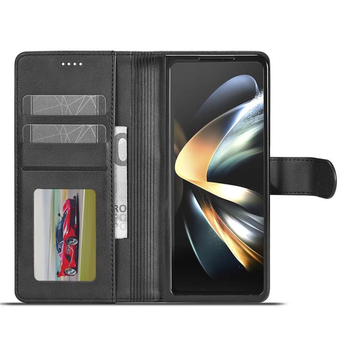Bild 2, LC.IMEEKE LC.IMEEKE Galaxy Z Fold 6 Fodral Läder Svart