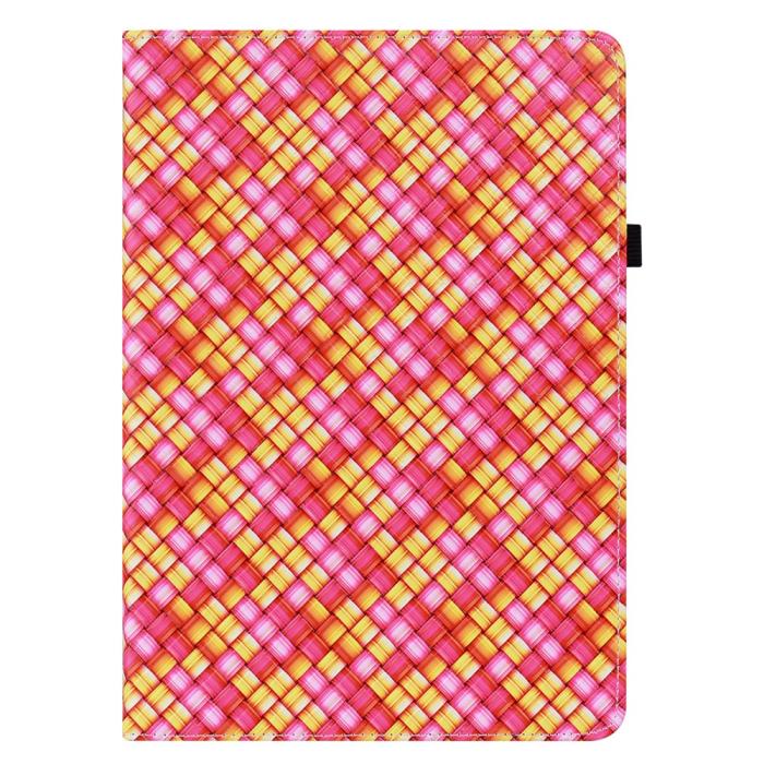 Bild 2,  Samsung Galaxy Tab S7 Plus / Tab S8 Plus Fodral Vävd Textur Rosa/Gul