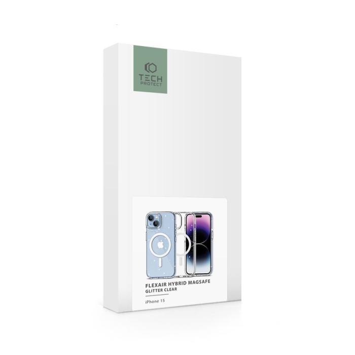 Bild 2, Tech-Protect Tech-Protect iPhone 15 Skal MagSafe FlexAir Hybrid Glitter
