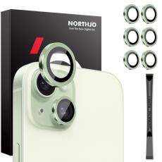 NORTHJO NORTHJO iPhone 15/15 Plus/14/14 Plus Linsskydd 3-PACK Gr&ouml;n