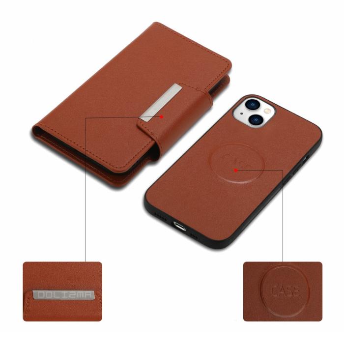Bild 3,  iPhone 15 Plus 2in1 Magnet Fodral Brun