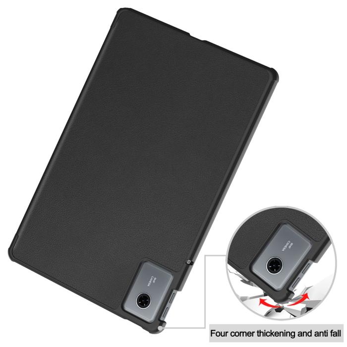 Bild 6,  Lenovo Idea Tab Fodral Tri-Fold Läder Svart