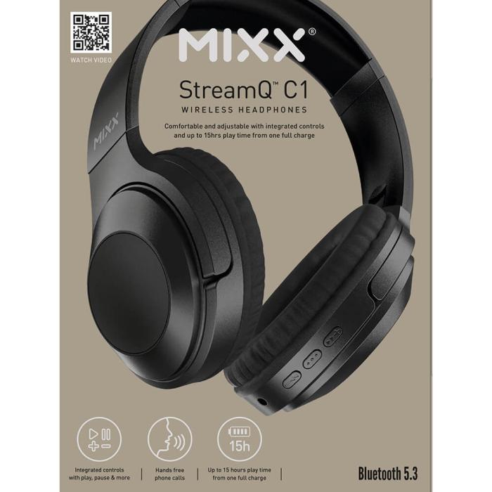 Bild 2, MIXX MIXX Over-Ear Trådlösa Hörlurar C1 Svart