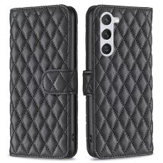  Samsung Galaxy S24 Fodral Diamond L&auml;der Svart