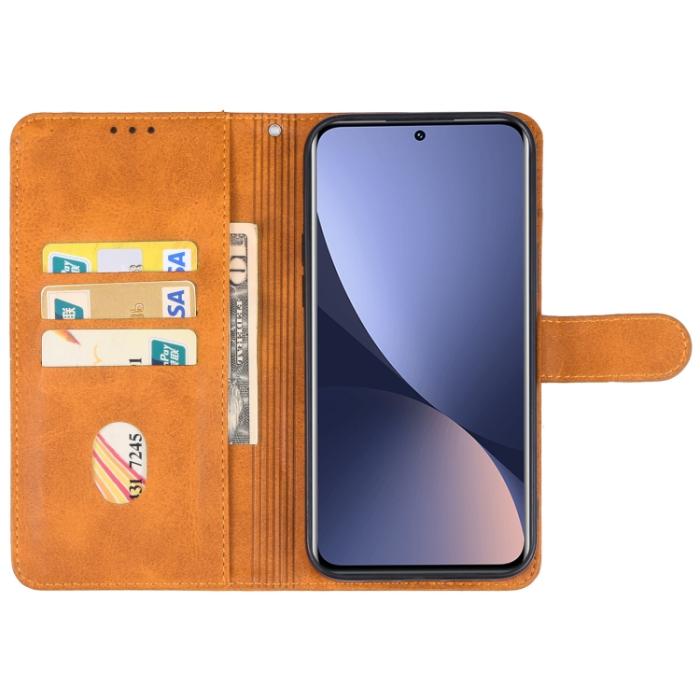 Bild 3,  Xiaomi 13 5G Fodral Solid Läder Brun