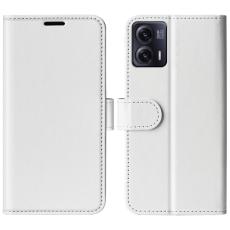  Motorola Moto G73 5G Fodral Crazy Horse L&auml;der Vit