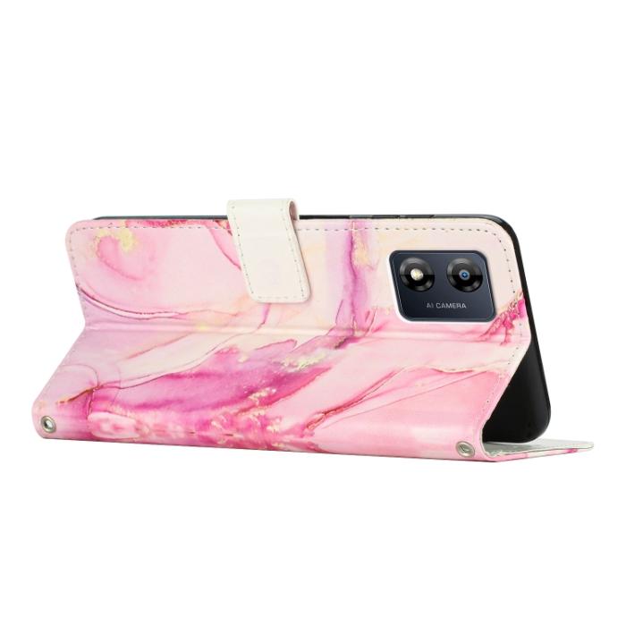 Bild 3,  Motorola Moto E13 Fodral Marmor Roséguld